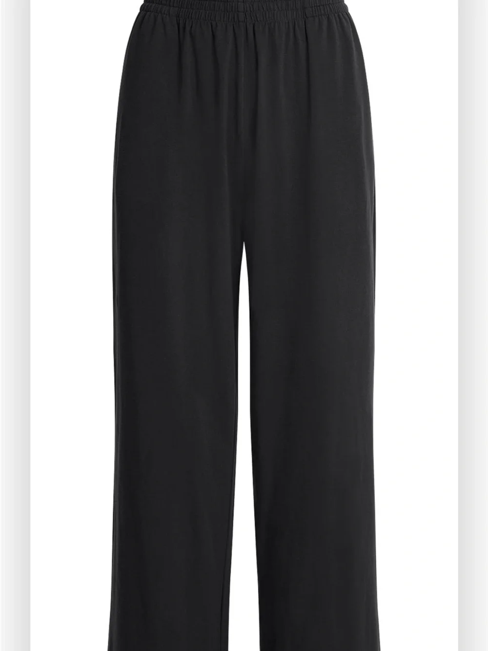 NWT SKIMS Cotton Jersey Wide-Leg Pants in Soot Size Small - Picture 2 of 9